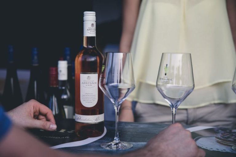Food And Wine Festival - person holding clear wine glass