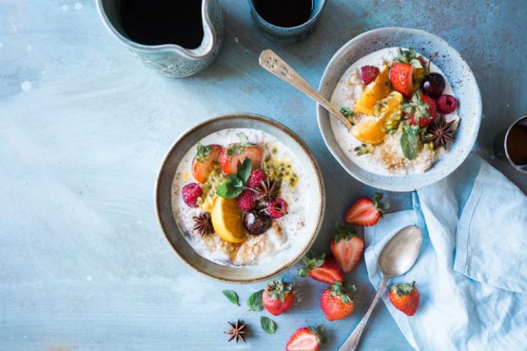 Unique Bed And Breakfast - two bowls of oatmeal with fruits