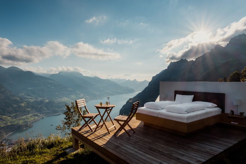 Scenic Bed And Breakfast - brown wooden chair on brown wooden deck