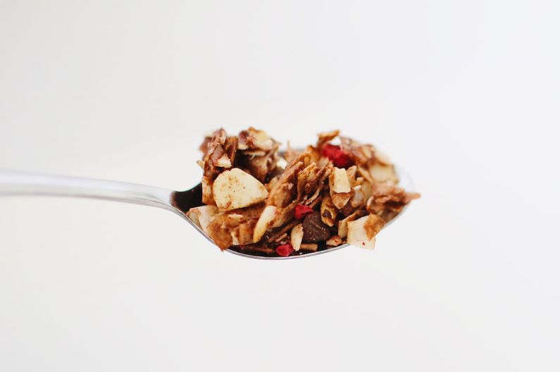 Granola - spoon of food