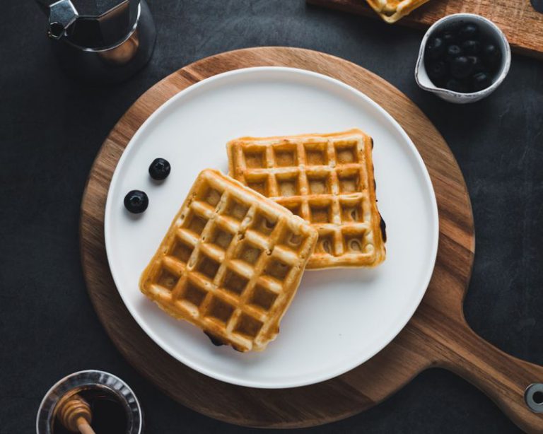 Waffles - waffles on plate